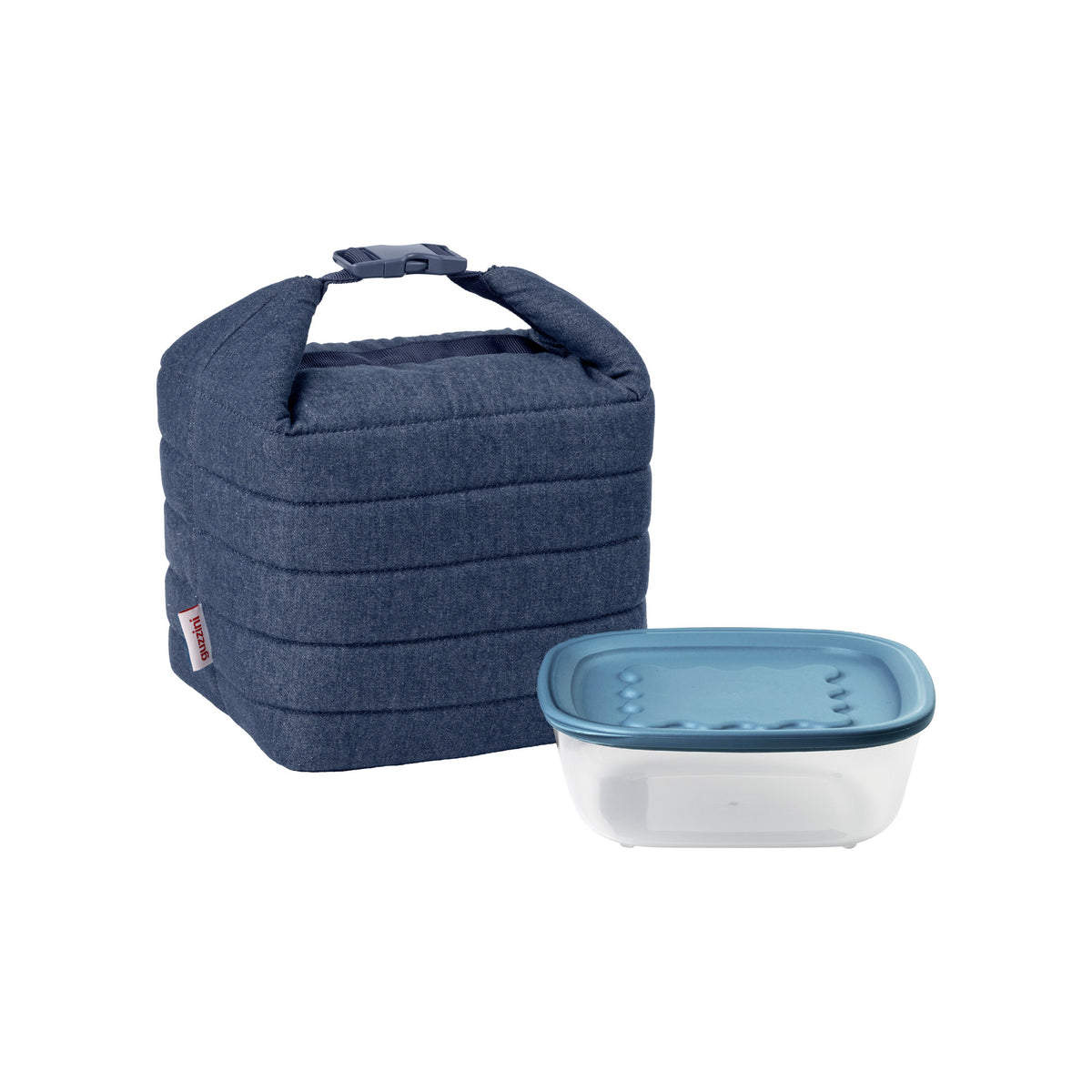 SET BORSA TERMICA CON CONTENITORE SALVAFRESCHEZZA 'HANDY JEANS' "ON THE GO"