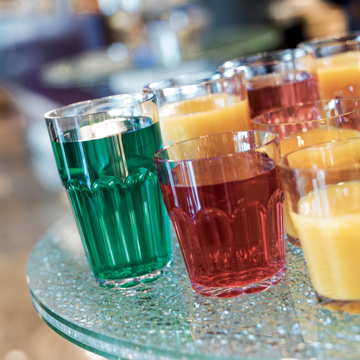 SET OF 6 TALL TUMBLERS "HAPPY HOUR"
