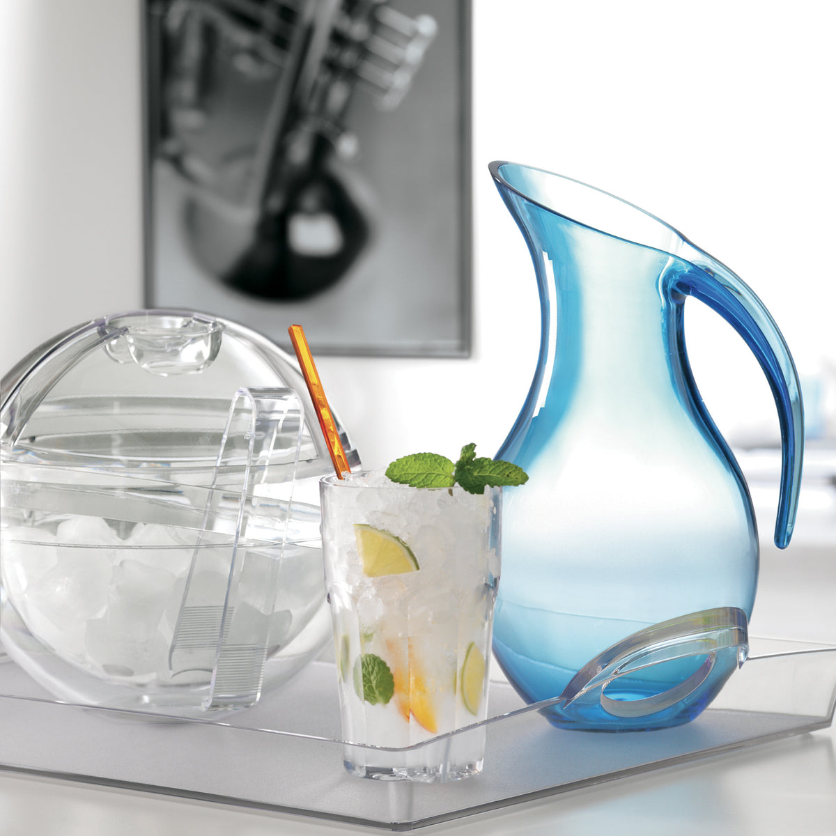 ICE BUCKET WITH TONGS 'STELLA' "HAPPY HOUR"