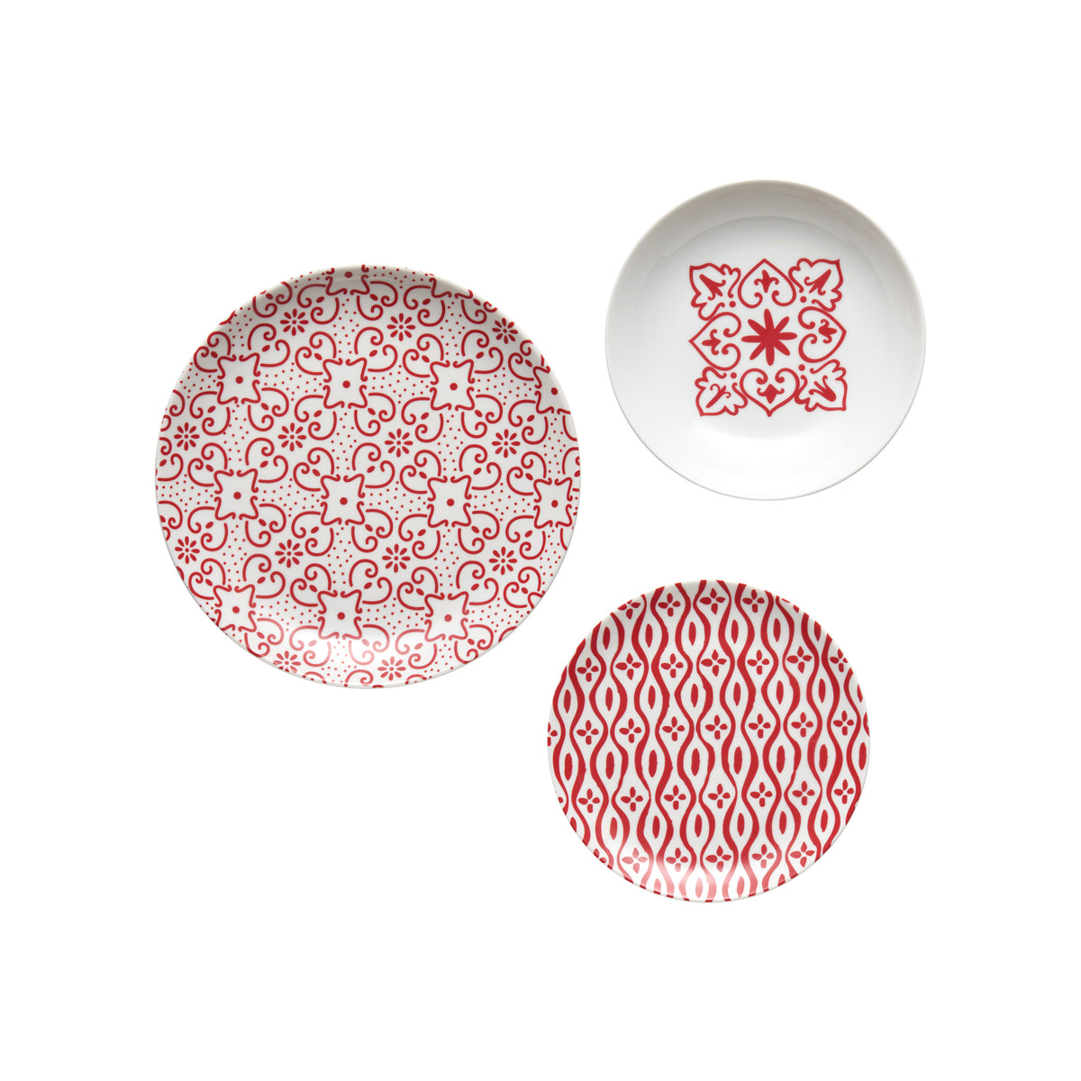  SET D'ASSIETTES POUR 6 'LE MAIOLICHE' "TIFFANY"