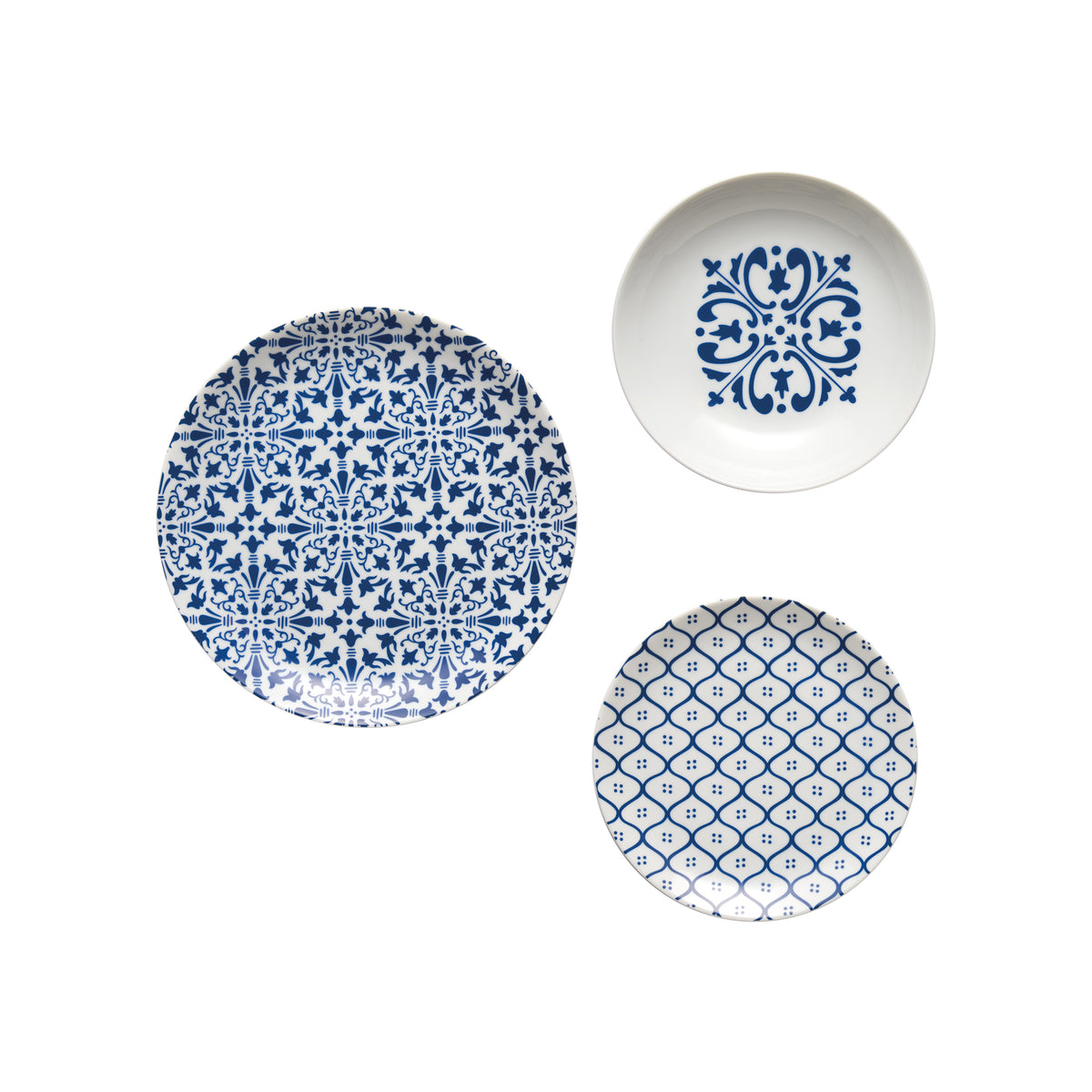  SET D'ASSIETTES POUR 6 'LE MAIOLICHE' "TIFFANY"
