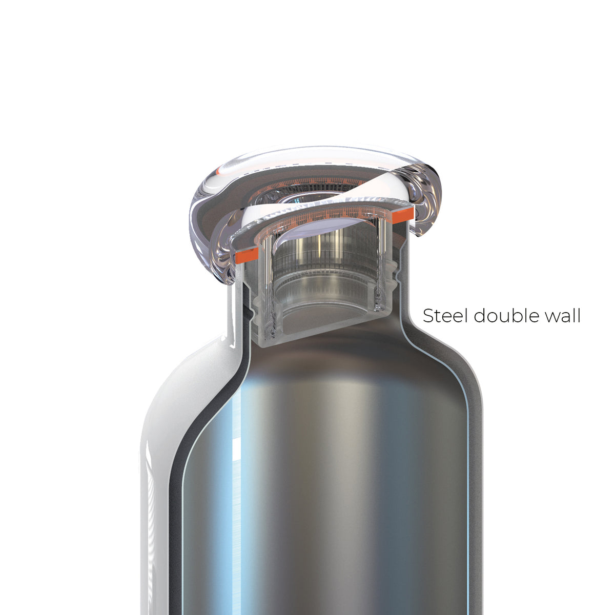 BOUTEILLE ISOTHERME DE VOYAGE 'STREET' "ON THE GO"