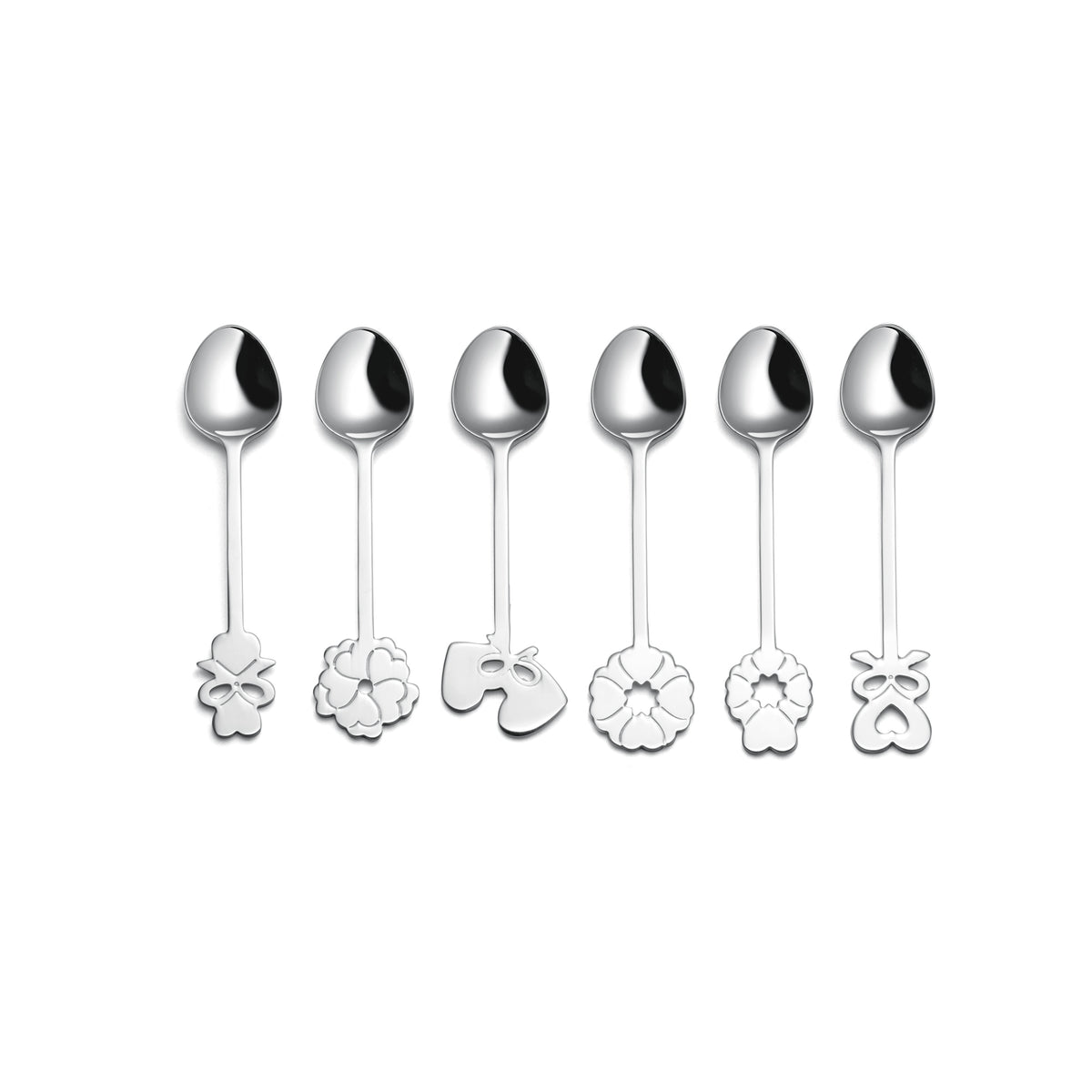 SET OF 6 TEASPOONS 'LOVE' "CUTLERY"