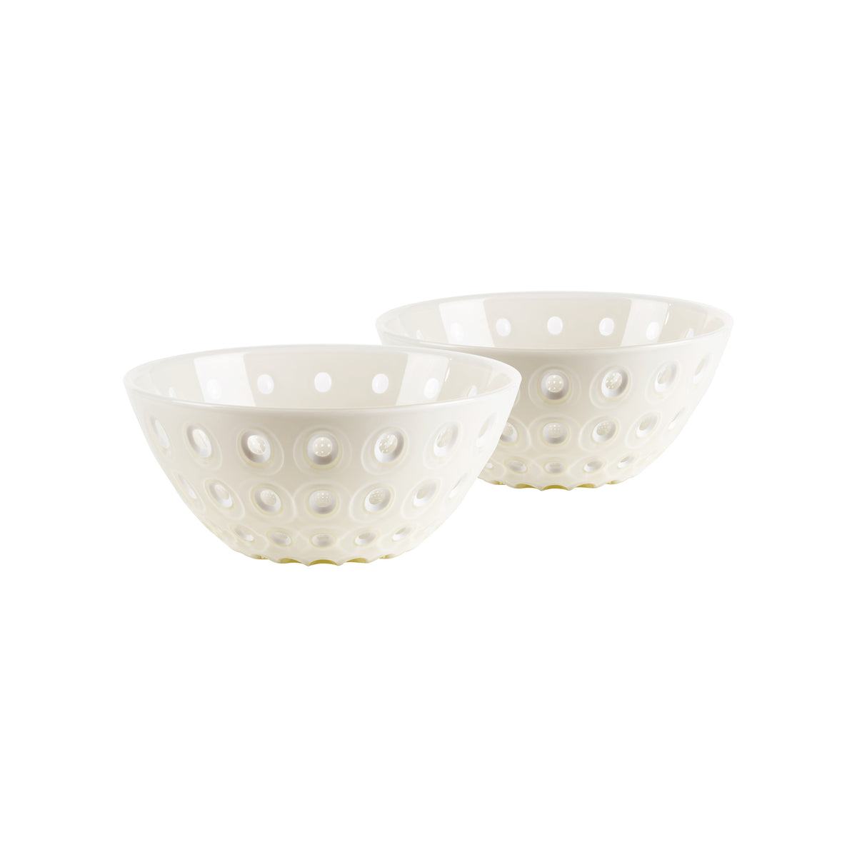 SET OF 2 BOWLS Ø12CM "LE MURRINE" - Pearl/White/Pearl