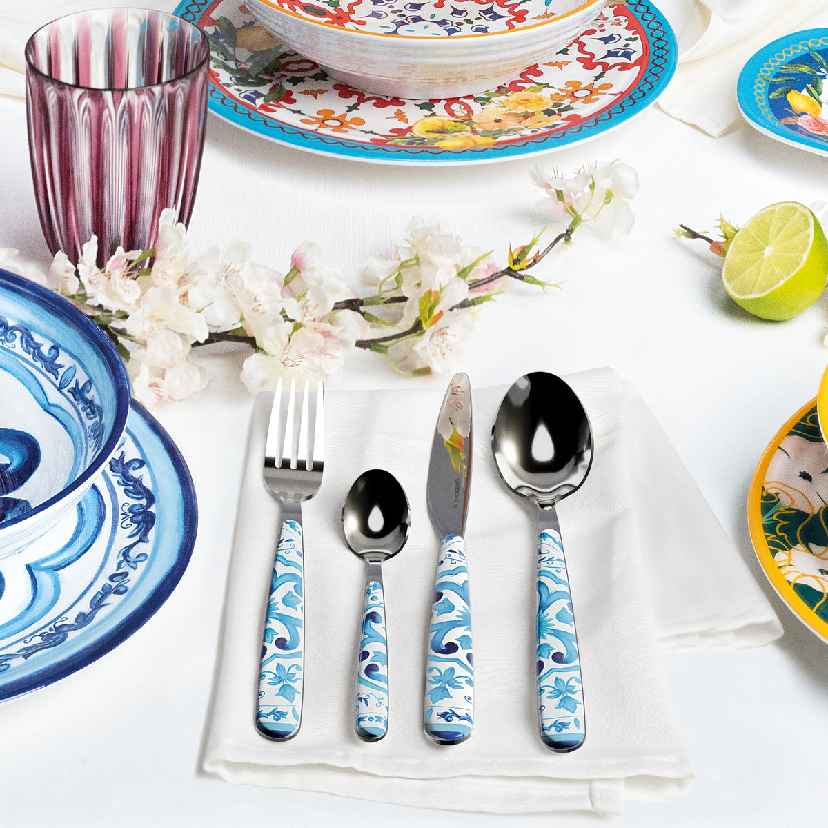 24-PIECE CUTLERY SET "BLUES"