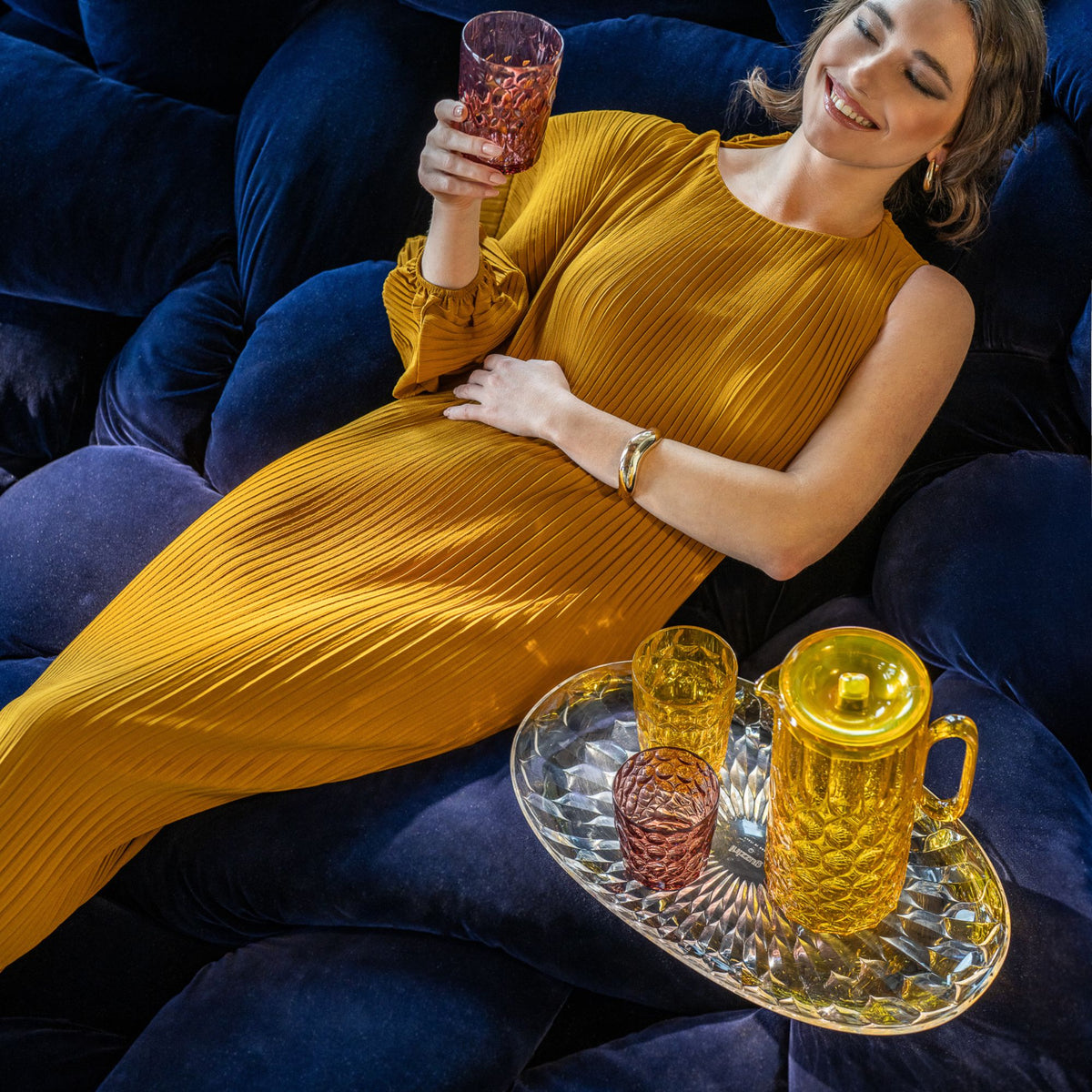 SET 6 TALL TUMBLERS "VANITY"