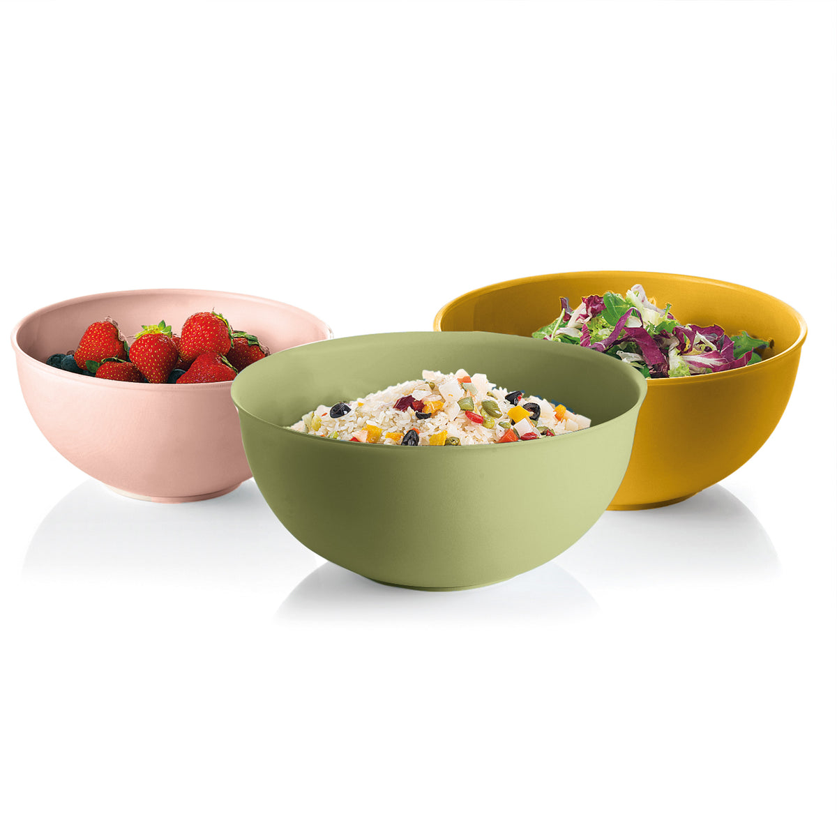 SET 3 CONTENITORI CON COPERCHIO 'EVERYWHERE BIO' "FOOD STORAGE"